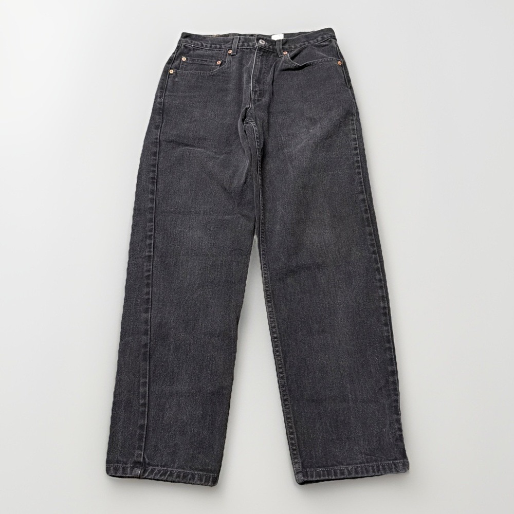 Levis 550 Relaxed Fit Jeans Mens 33x30 (Fits 31x29) Black 100% Cotton Baggy Y2K